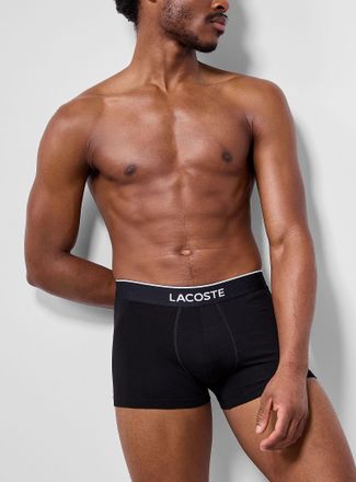 Lacoste Mens 2 onyx stretch trunk Cotton