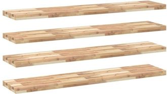 vidaXL Floating Shelves 4 pcs 120x30x4 cm Untreated Solid Wood Acacia vidaXL