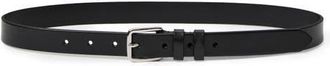 Paige Macey Leather Belt in Black at Nordstrom, Size X-Small