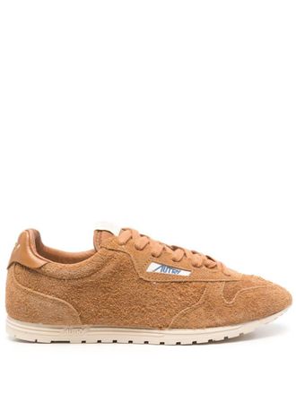 Autry Windspin Suede Sneakers In Camel Brown