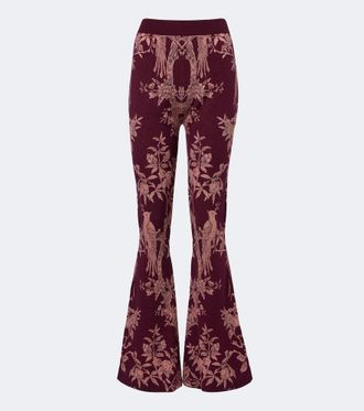 Etro Wool-blend jacquard flared pants