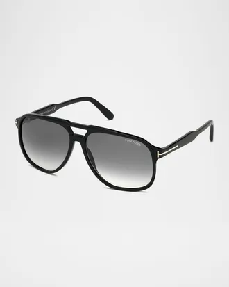 Tom Ford Men & apos;s Raoul Gradient Aviator Sunglasses