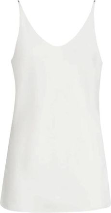 Brunello Cucinelli Top in Seta con Spalline - - Tops - Donna - Beige - M