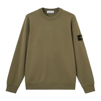 Stone Island Crewneck Sweatshirt - Heren - Sweatshirts - Groen - 2XL - Katoen - Hoodies & sweatvesten