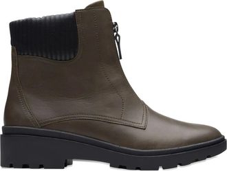 Clarks Calla Zip Dark Olive laarzen - Groen