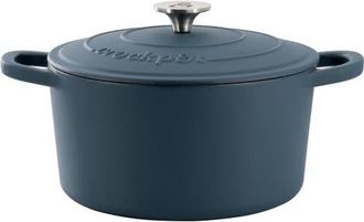 Crock-pot Artisan 7 Quart Enameled Cast Iron Dutch Oven in Navy Blue at Nordstrom