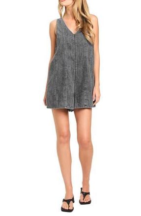Flying Tomato Washed Denim Romper in Grey Denim at Nordstrom Rack, Size Medium