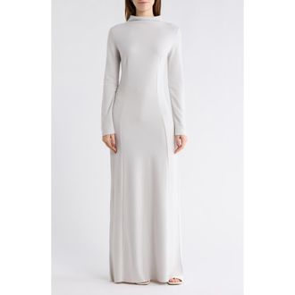 Rag & Bone Harlow Long Sleeve Turtleneck Maxi Dress in Light Stone at Nordstrom Rack, Size Xx-Small
