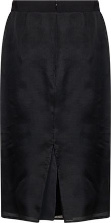 Stella McCartney Crystal-Embroidered Silk Organza Midi Skirt - Black