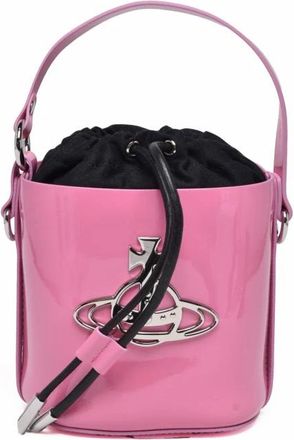 Vivienne Westwood Tassen, Dames, Roze, ONE Size, Leer, Small Daisy Bucket Bag