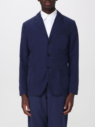 Aspesi Single-Breasted Cotton Blazer with Lapel Collar and Patch Pockets
