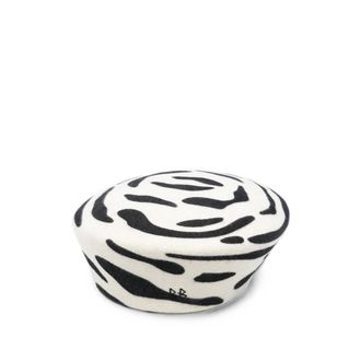 Ruslan Baginskiy Zebra-pattern Embroidered Beret