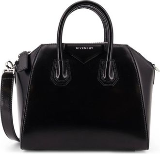Givenchy Handbags, female, Black, Size: ONE SIZE Antigona Mini Leather Shoulder Bag