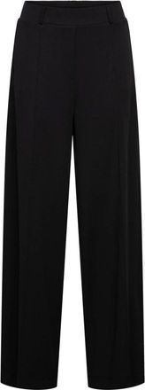 &Co Woman Broeken, Dames, Zwart, S, Polyester, Geniva Wijde Broek