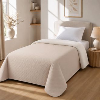 KASANOVA Trapuntino 1 piazza e mezza double face beige