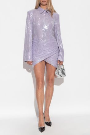 Rotate Sequin Dress, Womens, Purple