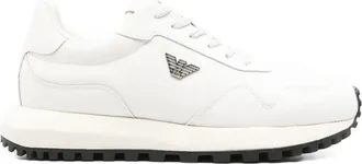 Emporio Armani logo-plaque sneakers - White