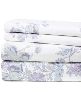 Melange Home 200tc Percale Jardin De Rose Sheet Set