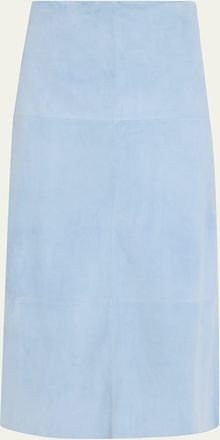 Proenza Schouler Nadia Pencil Suede Midi Skirt