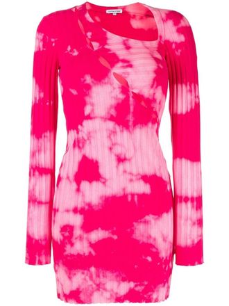 Cotton Citizen tie dye cut-out knitted dress - women - Spandex/Elastane/Cotton - S - Pink