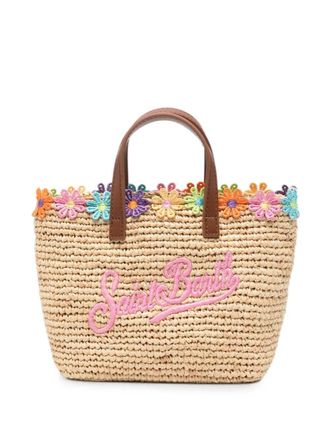 MC2 Saint Barth Handbag Flowers Trim Mini Tote