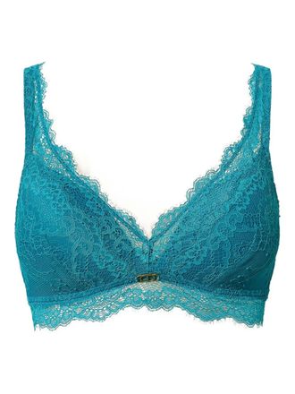 Twin-Set lace-detailing bralette - Blue
