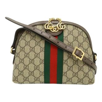 Gucci Pre-owned Cross Body Bags, female, Beige, Size: ONE SIZE Pre-owned Ophidia GG Supreme Shoulder Bag