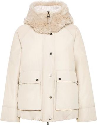Brunello Cucinelli Water-resistant down parka in Light Grey at Nordstrom, Size 38 It