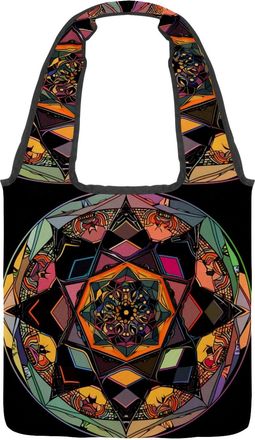 Generic 871111_1 Reversible Canvas Shoulder Tote - Double-Sided Print, 12oz Cotton, 27cm Drop, Fold-Flat Bag for Travel, Shopping, Street Outings