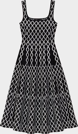 Maje Russely Jacquard Knit Mini Dress