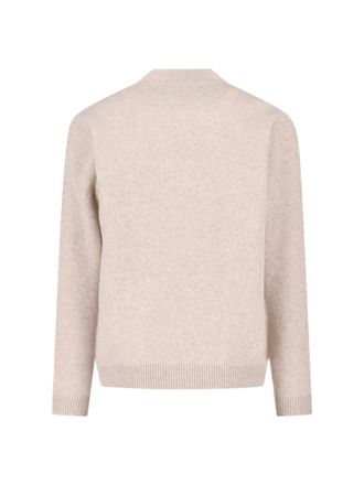 Maison Kitsun&eacute; Mens Sweaters Beige Wool