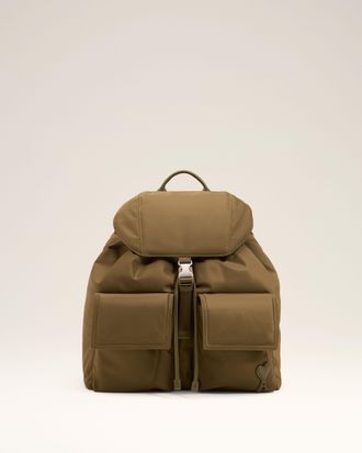 Ami Brown nylon Marcel flap backpack Brown - OS - Unisex