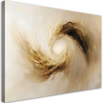 Artgeist Artgeist - Quadro su tela, Astrattismo moderno vortice beige - 100x70