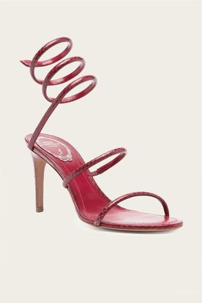 Rene Caovilla Womens Cleo Ayers Leather Sandals In Burgundy