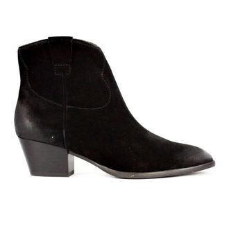 Ash Black Suede Ankle Boots with Pointed Toe