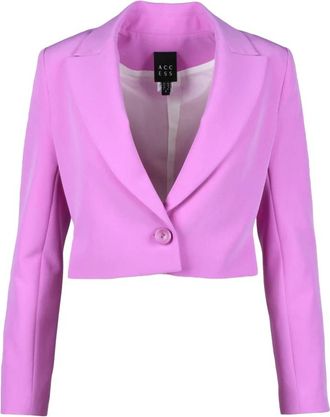 Access Fashion Chique Blazer - Dames - Blazers - Paars - M - Leer - Jassen