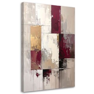Feeby Impresi&oacute;n De Imagen, Abstracci&oacute;n En Burdeos Y Beige, 80x120