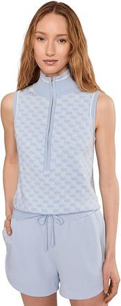 Varley Vincent 1/2 Zip Knit Womens Sweater Xenon Blue/White : MD, Lyocell/Nylon/Polyester