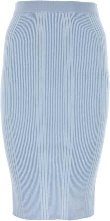 Bottega Veneta Pastel light-blue cotton skirt