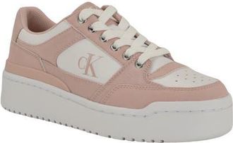 Calvin Klein Alondra Platform Sneaker in Light Pink Denim/White at Nordstrom, Size 8.5