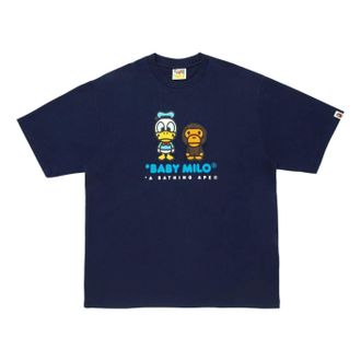 A Bathing Ape x Disney Donald Duck Baby Milo Relaxed Fit T-Shirt Navy 0ZXTEM917101Q-NVY