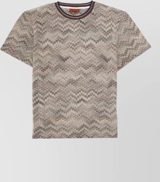 Missoni chevron pattern crew neck short sleeve shirt