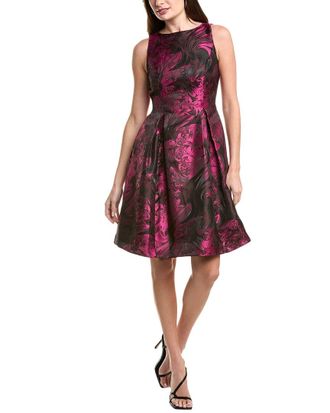 Adrianna Papell Jacquard Envelope Short Dress