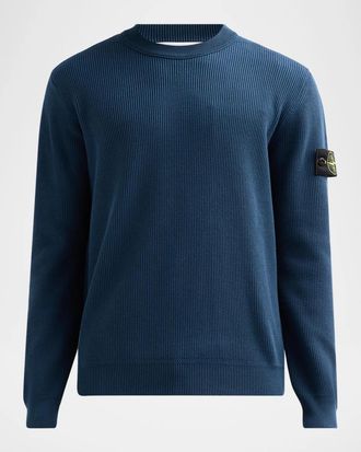Stone Island Men & apos;s Maglieria Cotton Rib Long-Sleeve T-Shirt