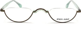 Alain Mikli Green A0123 Celluloid Half-Rim Glasses