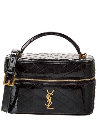 Saint Laurent Gaby Quilted Patent Vanity Bag