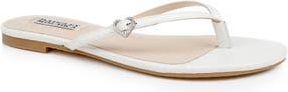 Badgley Mischka Dynah Flip Flop in White Leather at Nordstrom Rack, Size 7.5