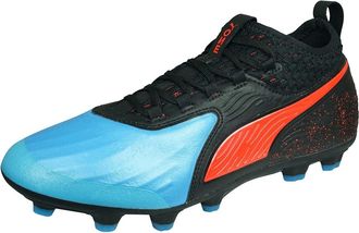 Puma ONE 19.2 HG Mens Football Boots Hard Ground-Blue-8.5