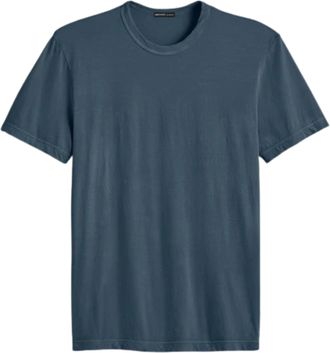 James Perse Mens Classic-Fit Short Sleeve Crew Neck T-Shirt in Carbon Pigment