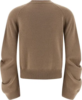 Nude Virgin Wool Crewneck Sweater - Camel